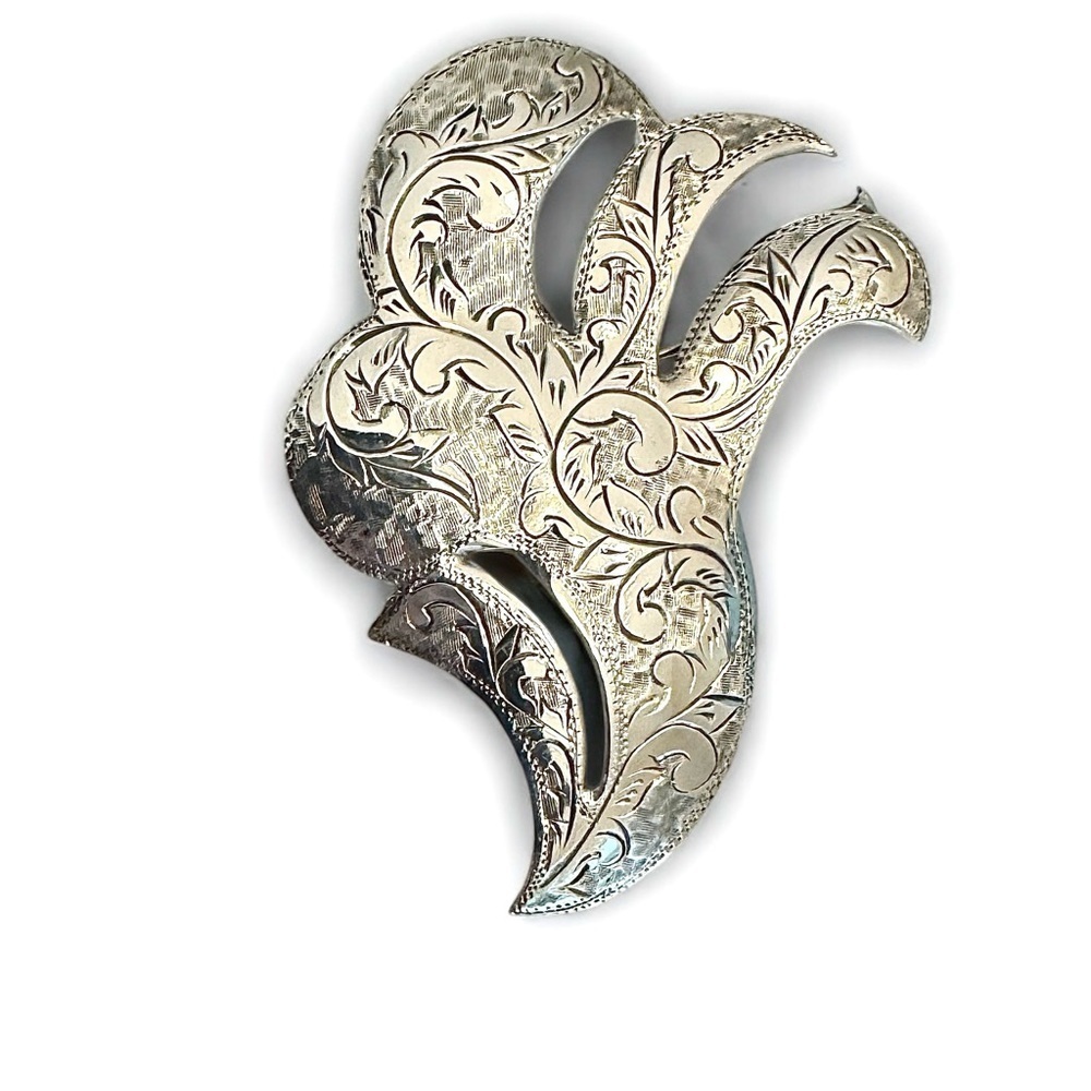 Rare Siam Sterling Silver Slide Pendant & Brooch Pin